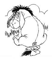 coloriage bourriquet de dos